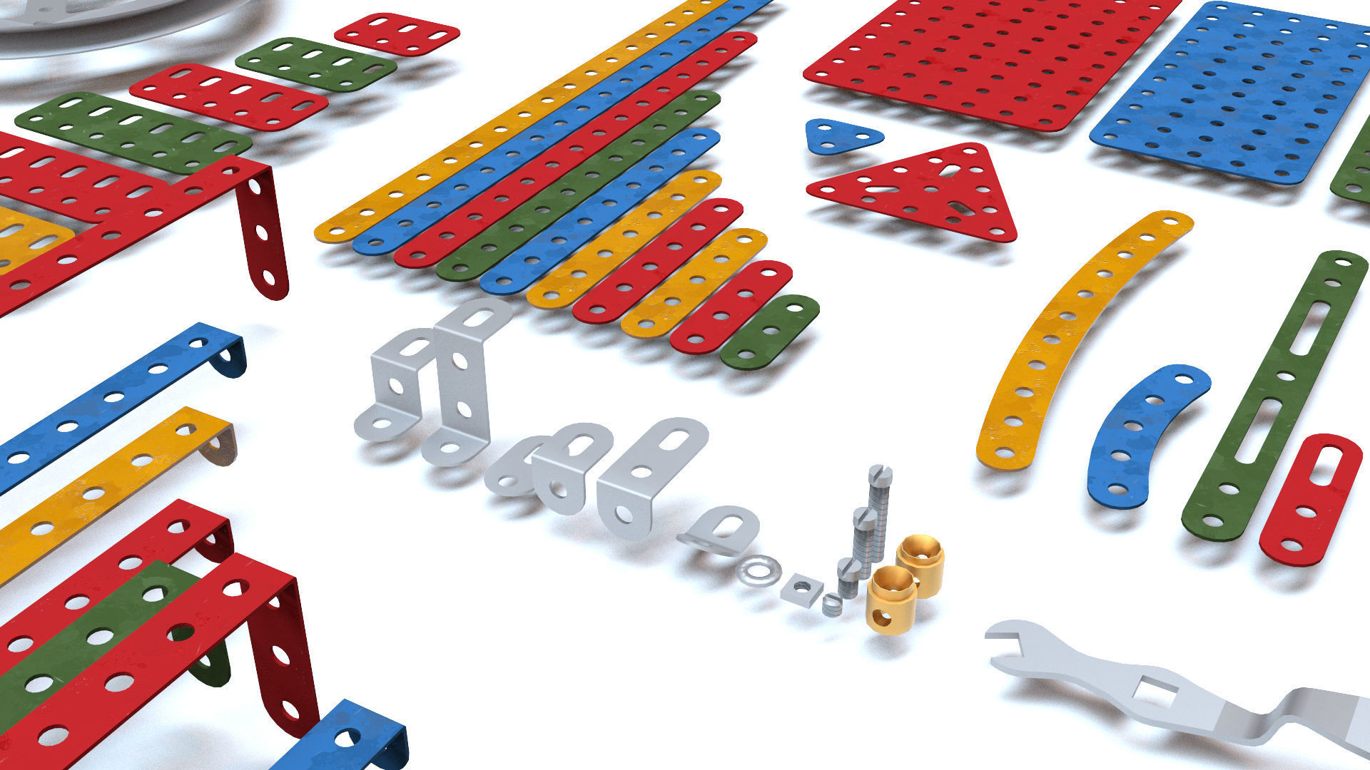 Meccano Parts Free 3D model_3