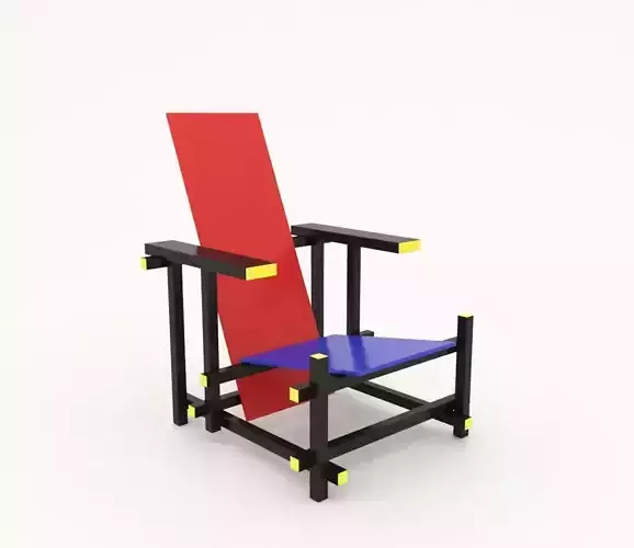 Rietveld Red and Blue chair