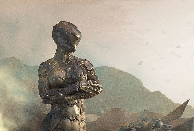 Sci-fi female character figurine for 3D printing 3D print model