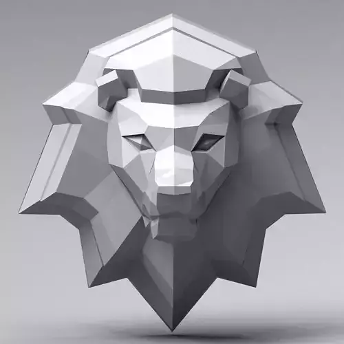 Printable Lion Head 3D model