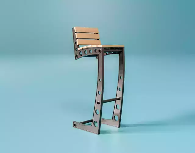 Industrial bar stool chair 