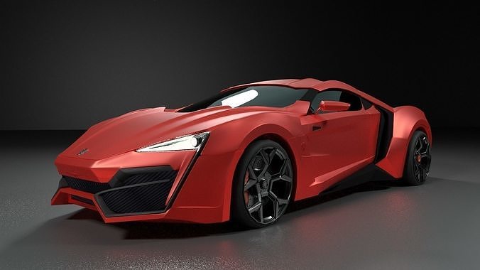 Lykan Hypersport Sports Cars - Orange 3D model