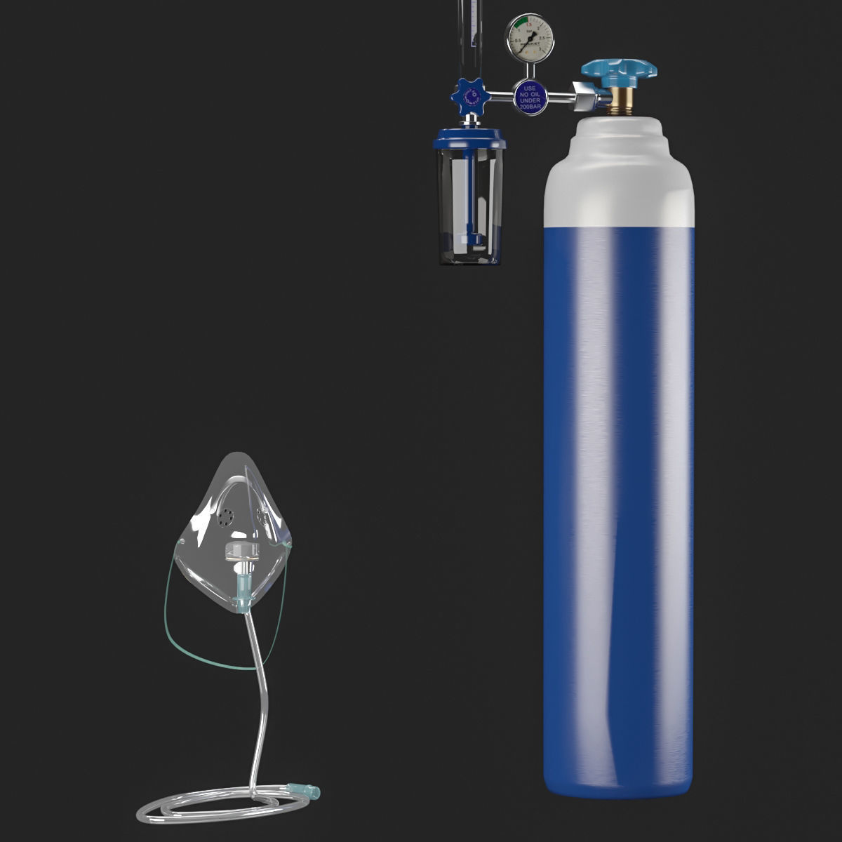 Oxygen masck 3D model 3D model_1