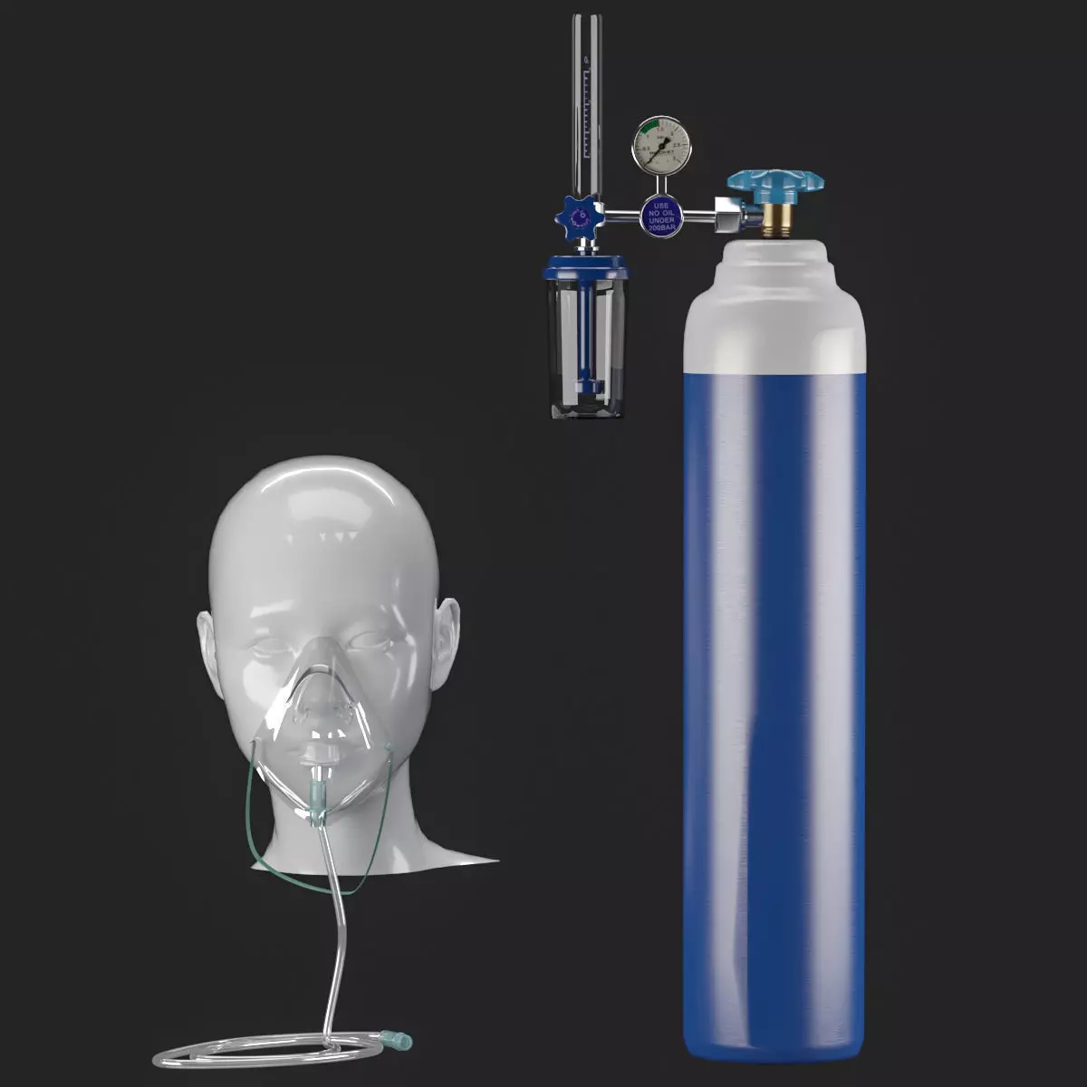 Oxygen masck 3D model 3D model_0