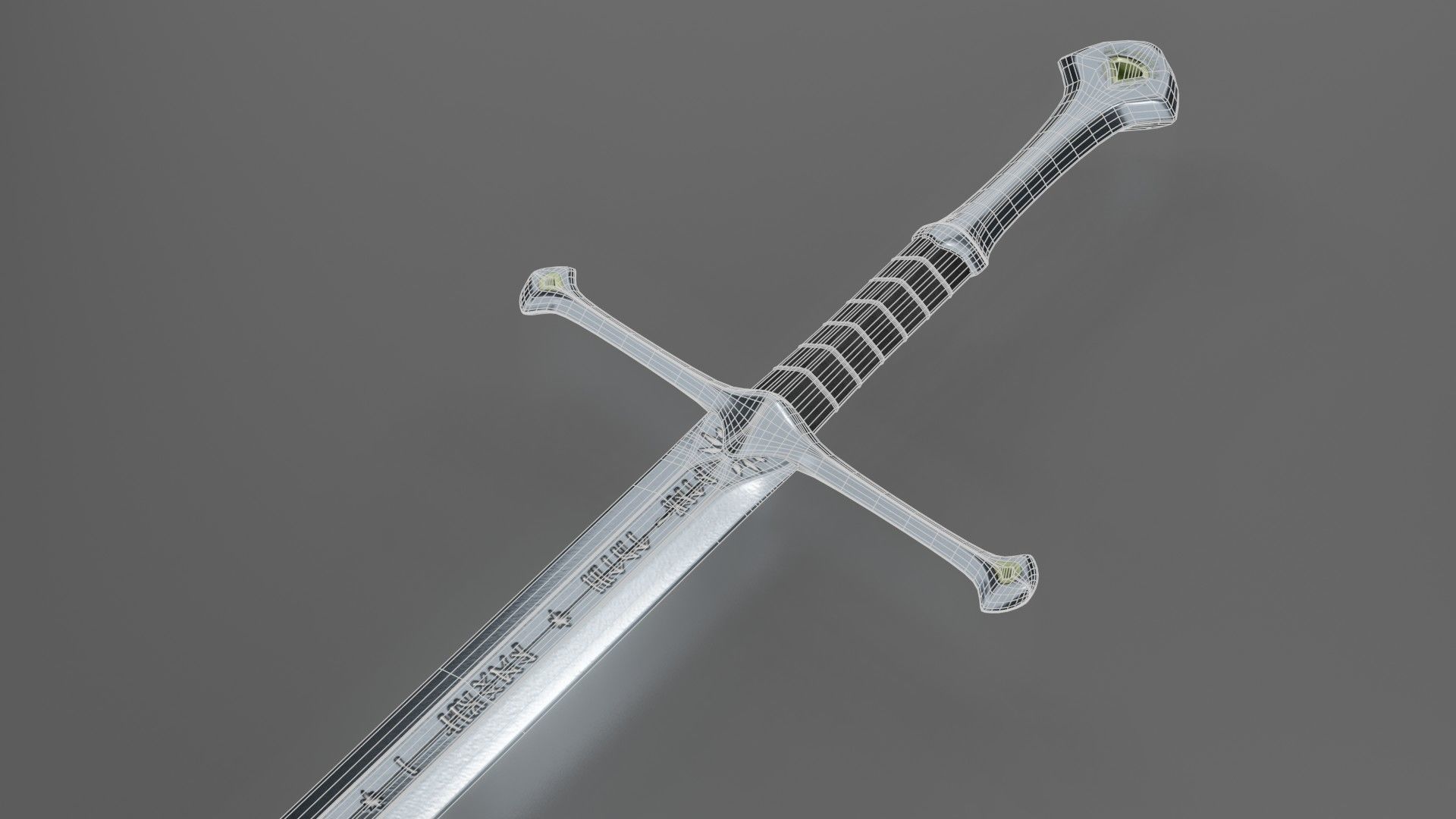 The Anduril Sword 3D model_2