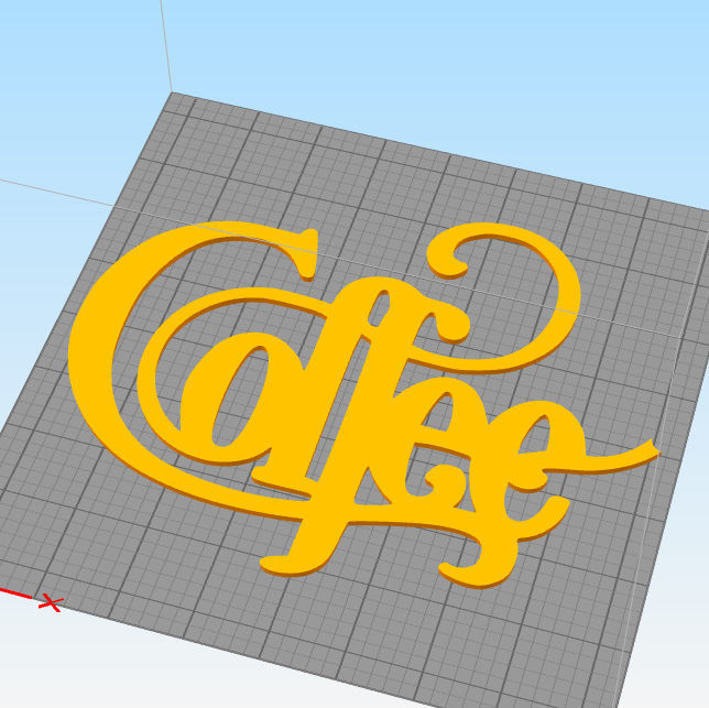 Coffee sign wall decoration  3D print model_3