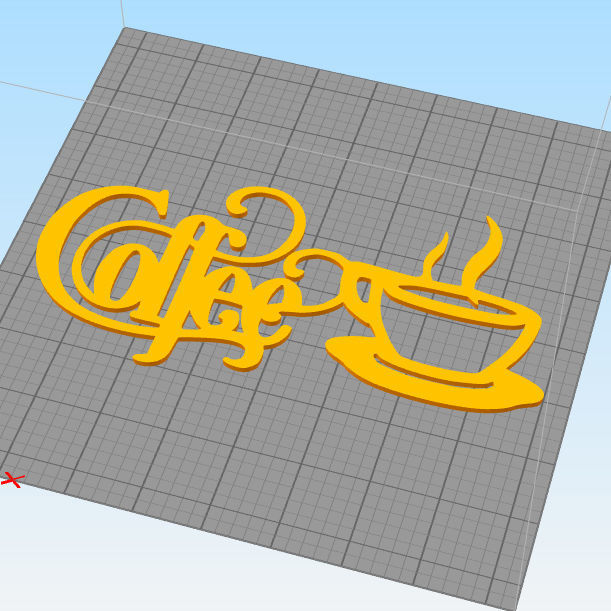 Coffee sign wall decoration  3D print model_1