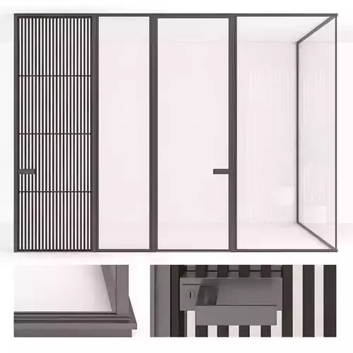 Stained-glass doors Rimadesio Spazio