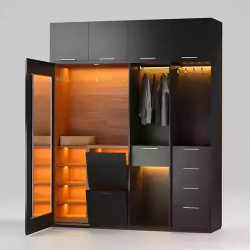 Wooden Wardrobe - Animated