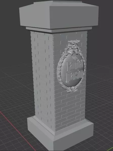 Haunted Mansion Pillar 3D print model_0