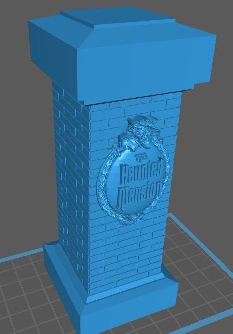 Haunted Mansion Pillar 3D print model_1