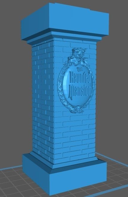 Haunted Mansion Pillar 3D print model_4