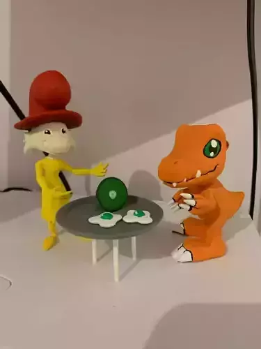 Sam I Am  Dr Suess Green Eggs and Ham Character 3D print model