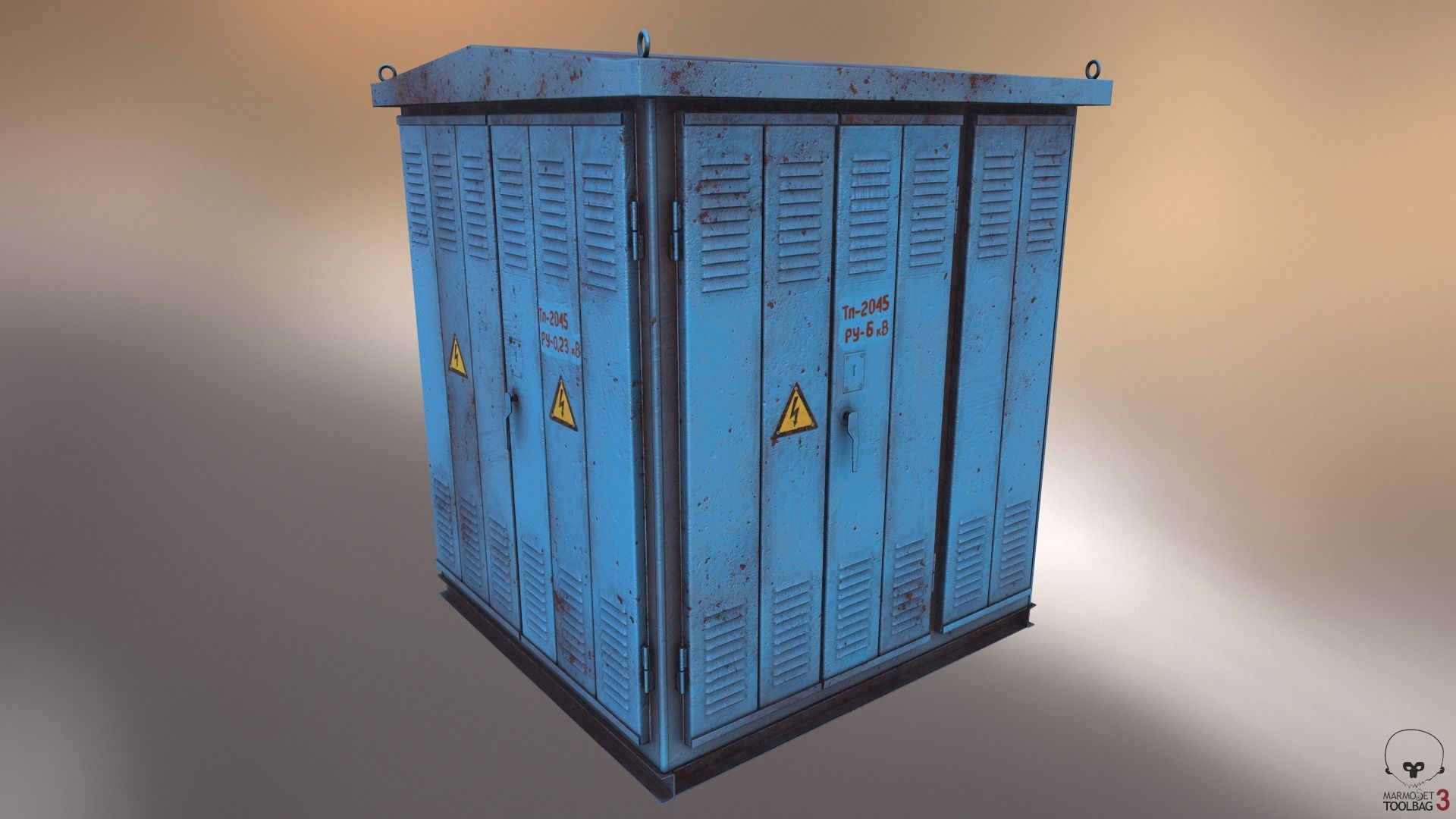 Transformer Substation Low-poly 3D model_24