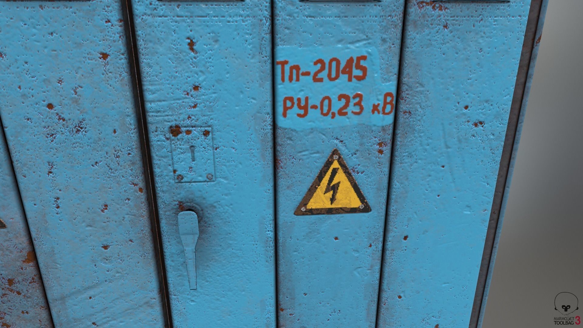 Transformer Substation Low-poly 3D model_5