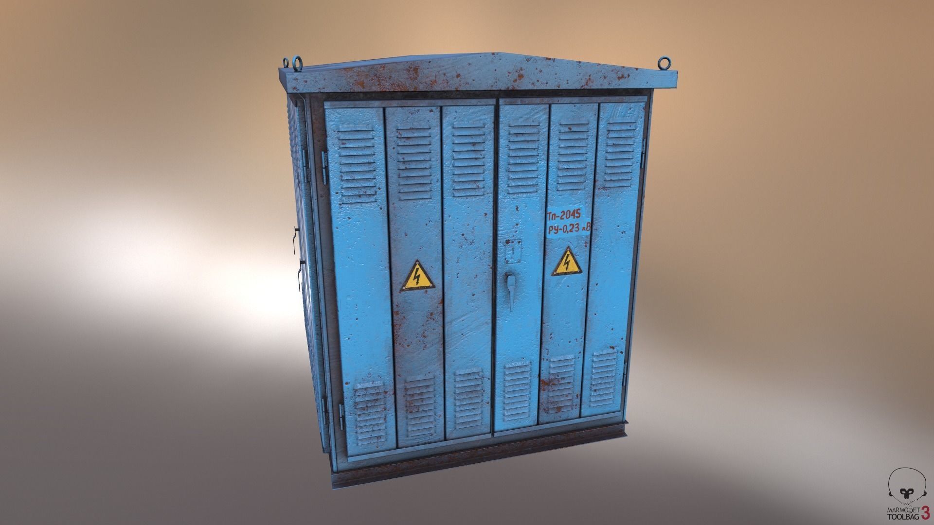 Transformer Substation Low-poly 3D model_22