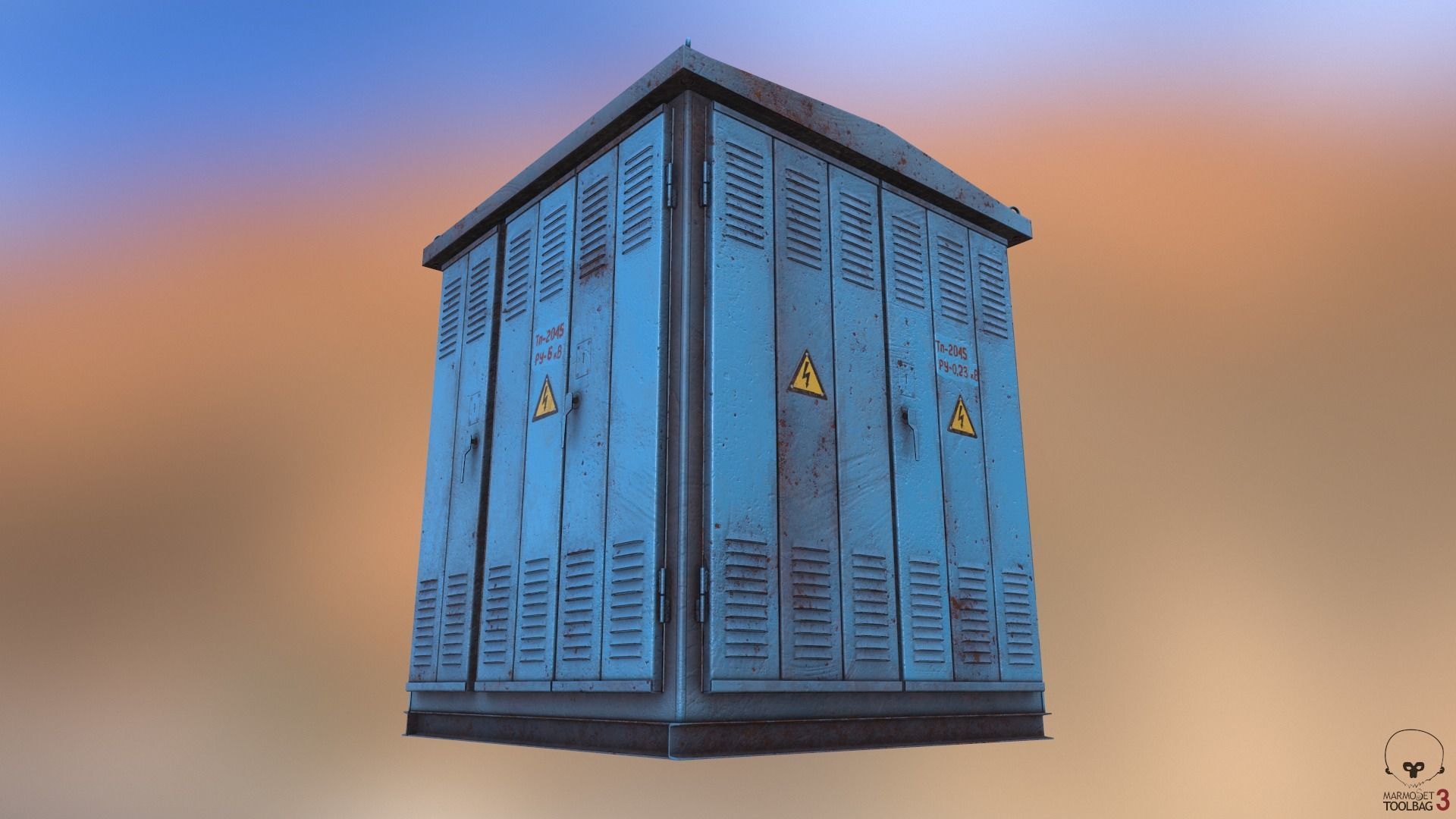 Transformer Substation Low-poly 3D model_21