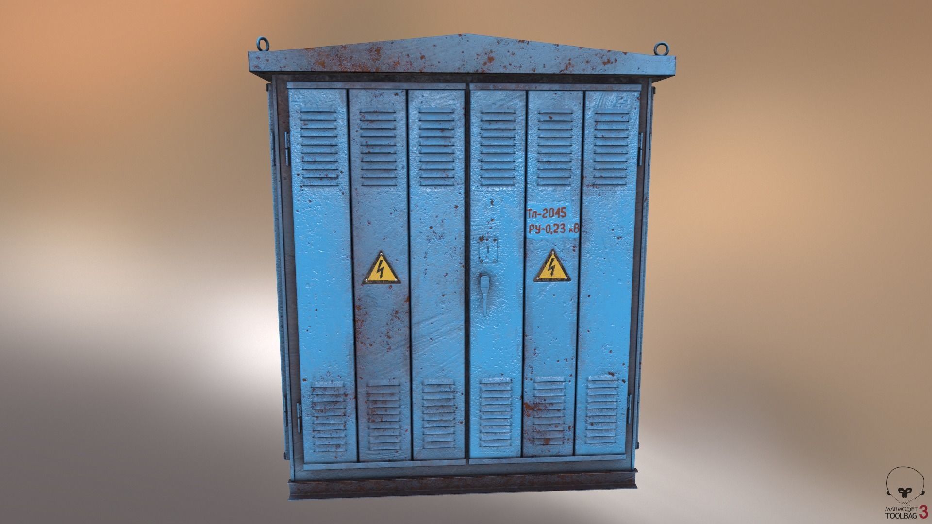 Transformer Substation Low-poly 3D model_23