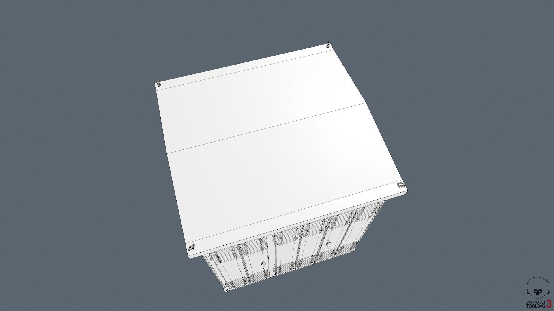 Transformer Substation Low-poly 3D model_37