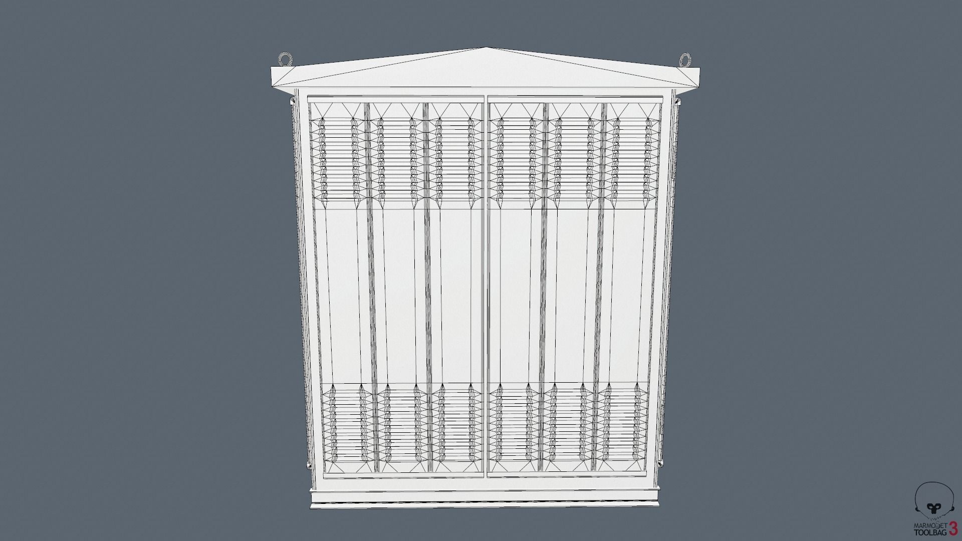 Transformer Substation Low-poly 3D model_35