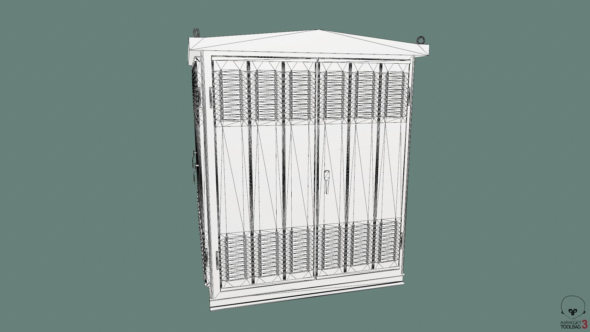 Transformer Substation Low-poly 3D model_47