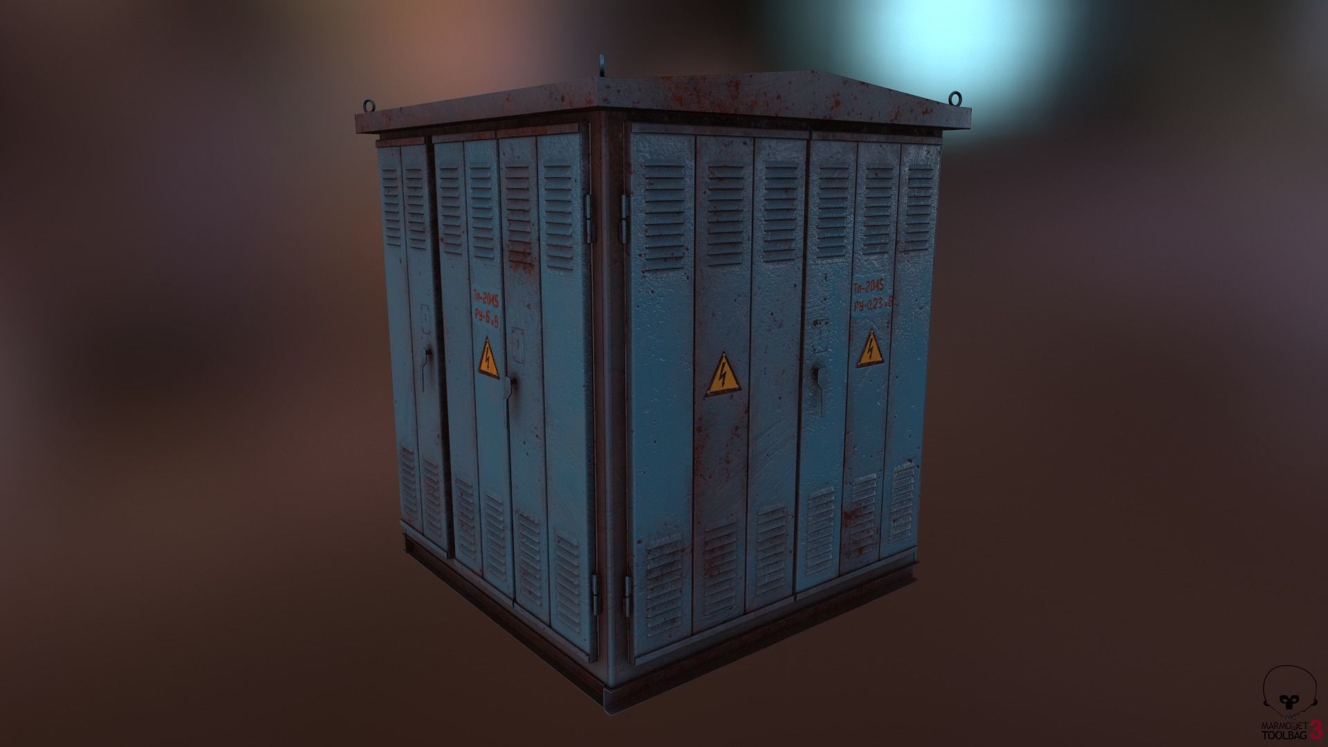 Transformer Substation Low-poly 3D model_26