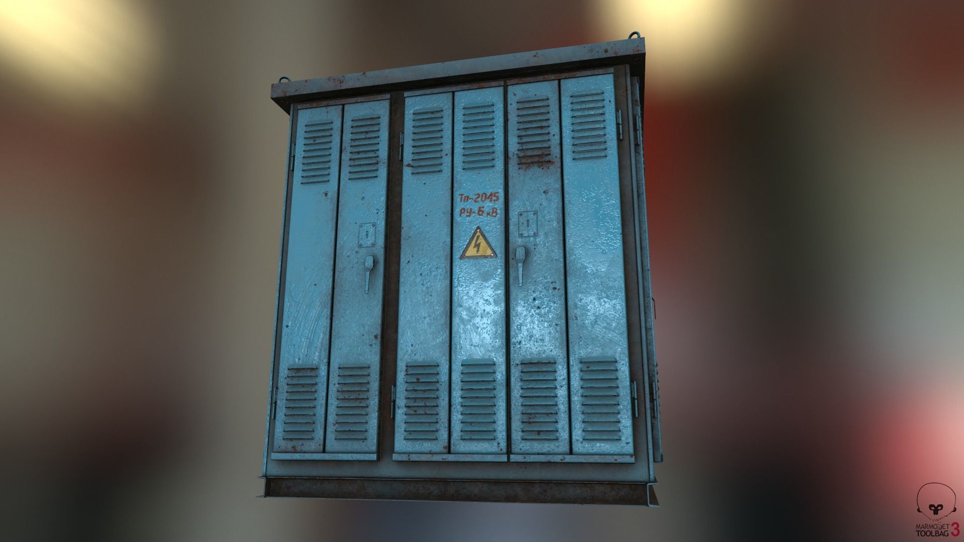 Transformer Substation Low-poly 3D model_28