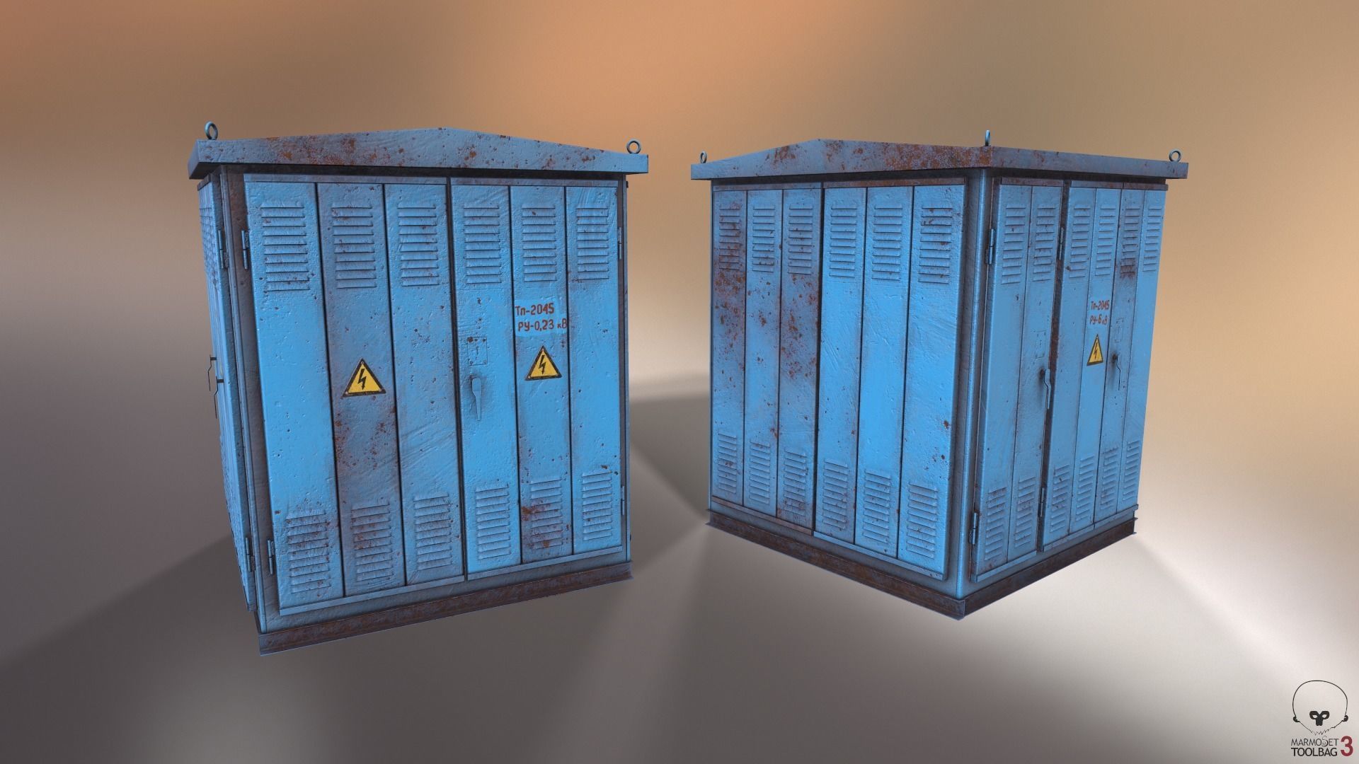 Transformer Substation Low-poly 3D model_31