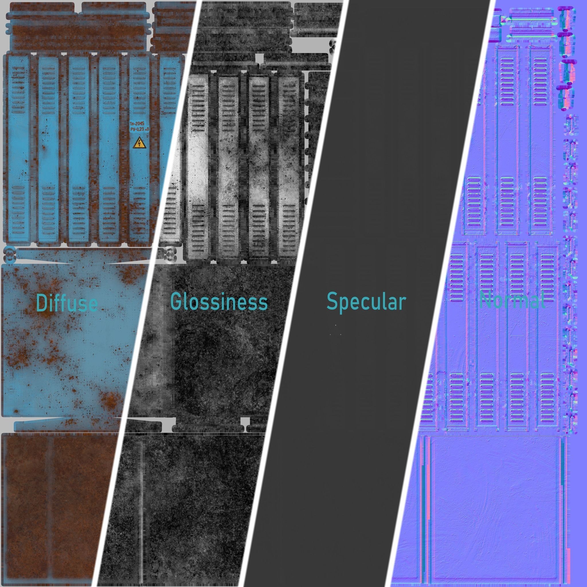 Transformer Substation Low-poly 3D model_57