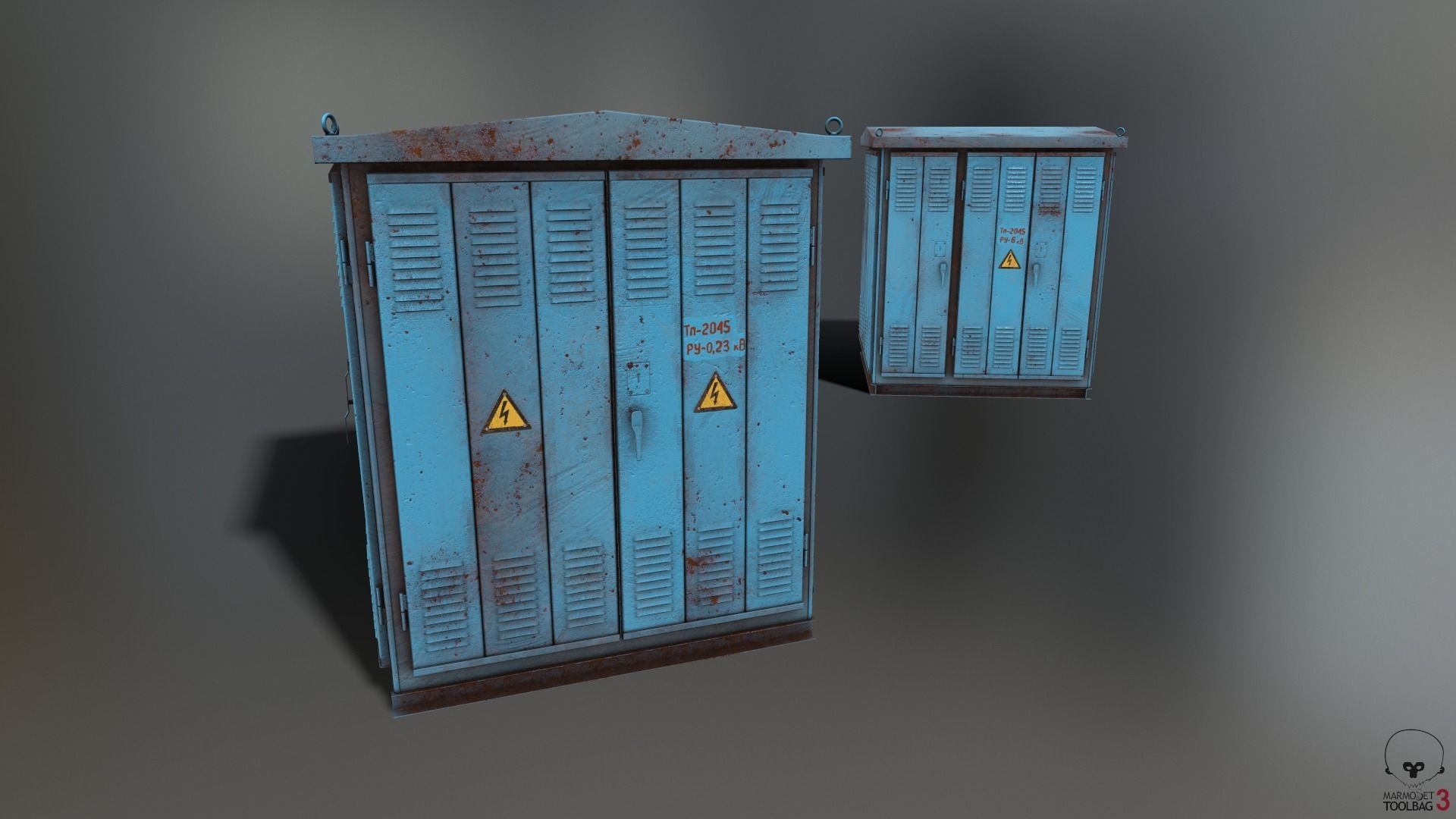 Transformer Substation Low-poly 3D model_29