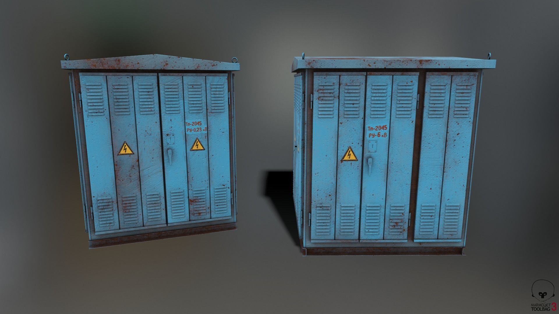 Transformer Substation Low-poly 3D model_30