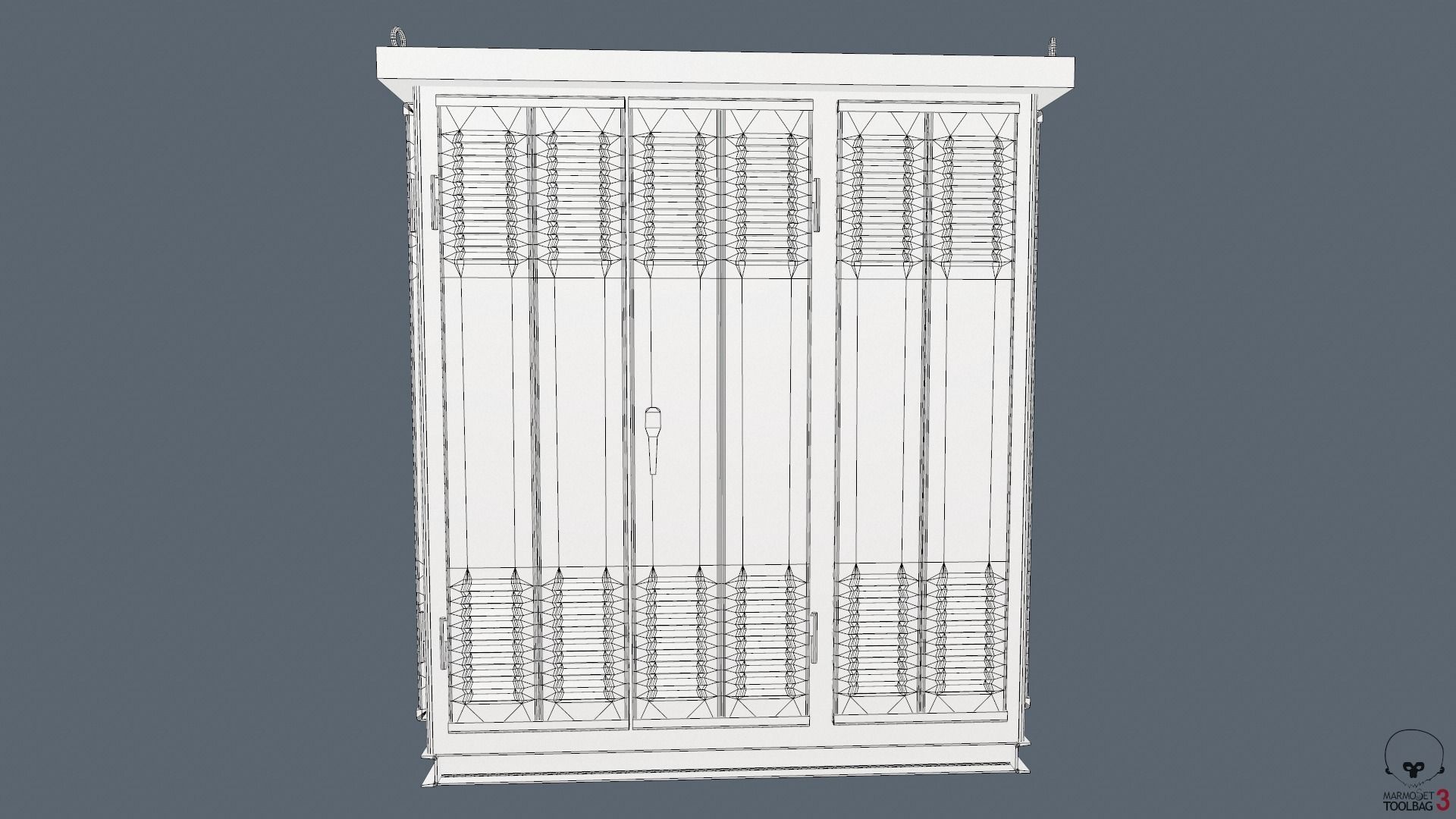 Transformer Substation Low-poly 3D model_34
