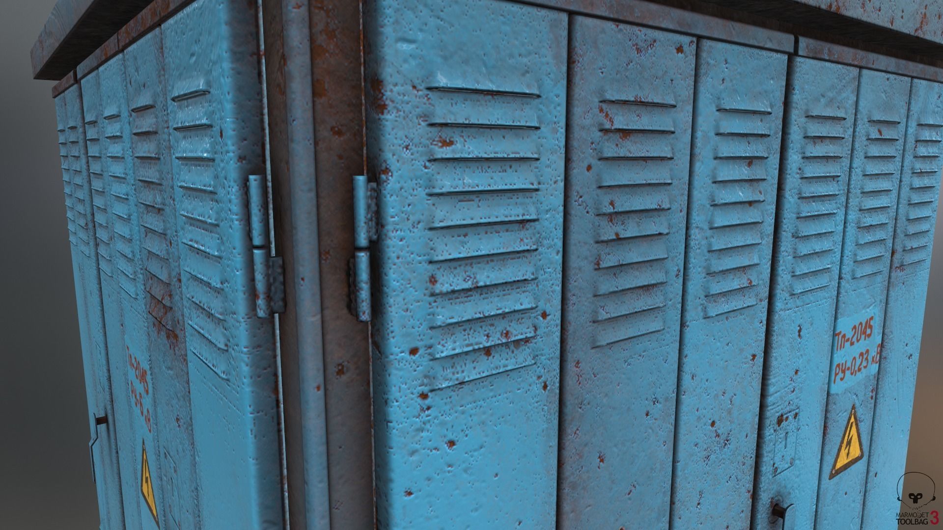 Transformer Substation Low-poly 3D model_12