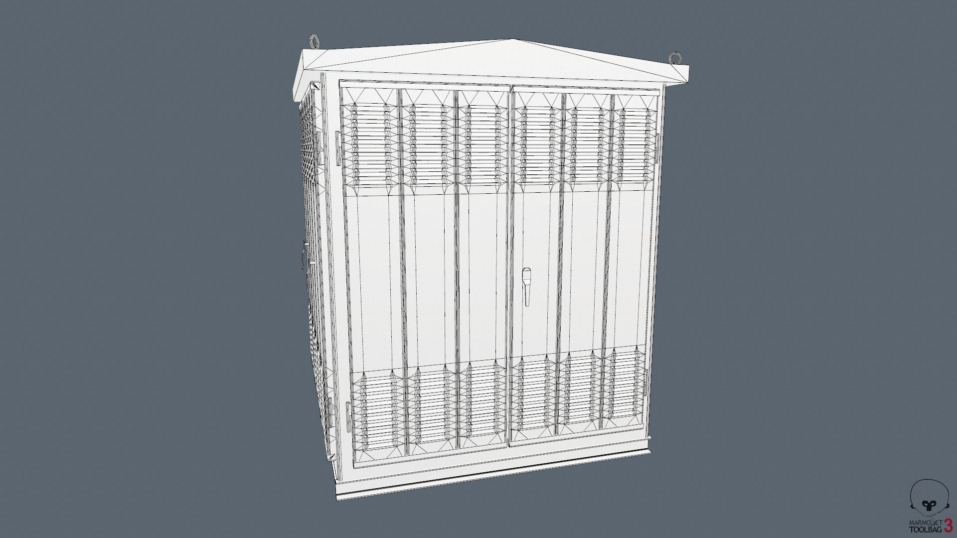 Transformer Substation Low-poly 3D model_33