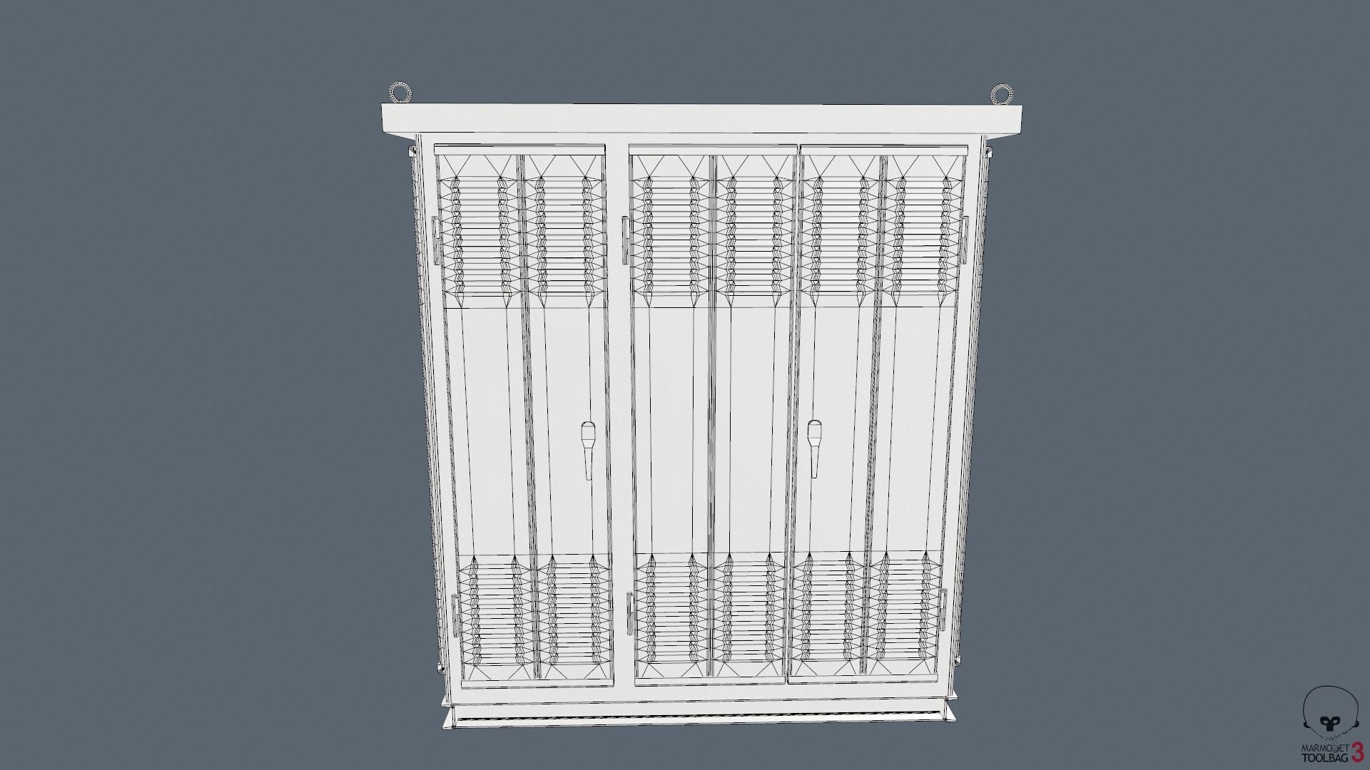 Transformer Substation Low-poly 3D model_36