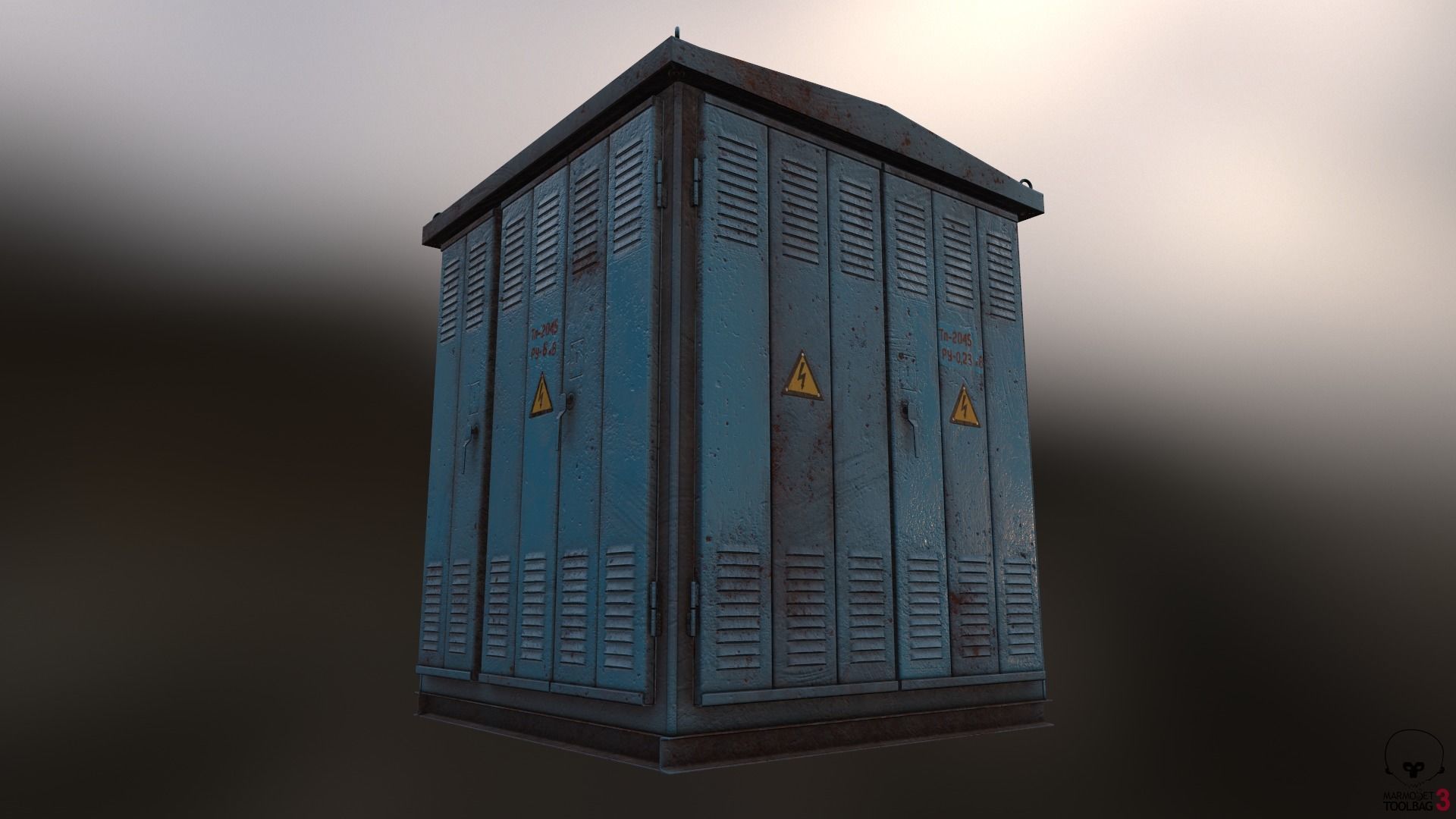 Transformer Substation Low-poly 3D model_27