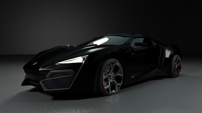 Lykan Hypersport Sports Cars - Black 3D model 3D model