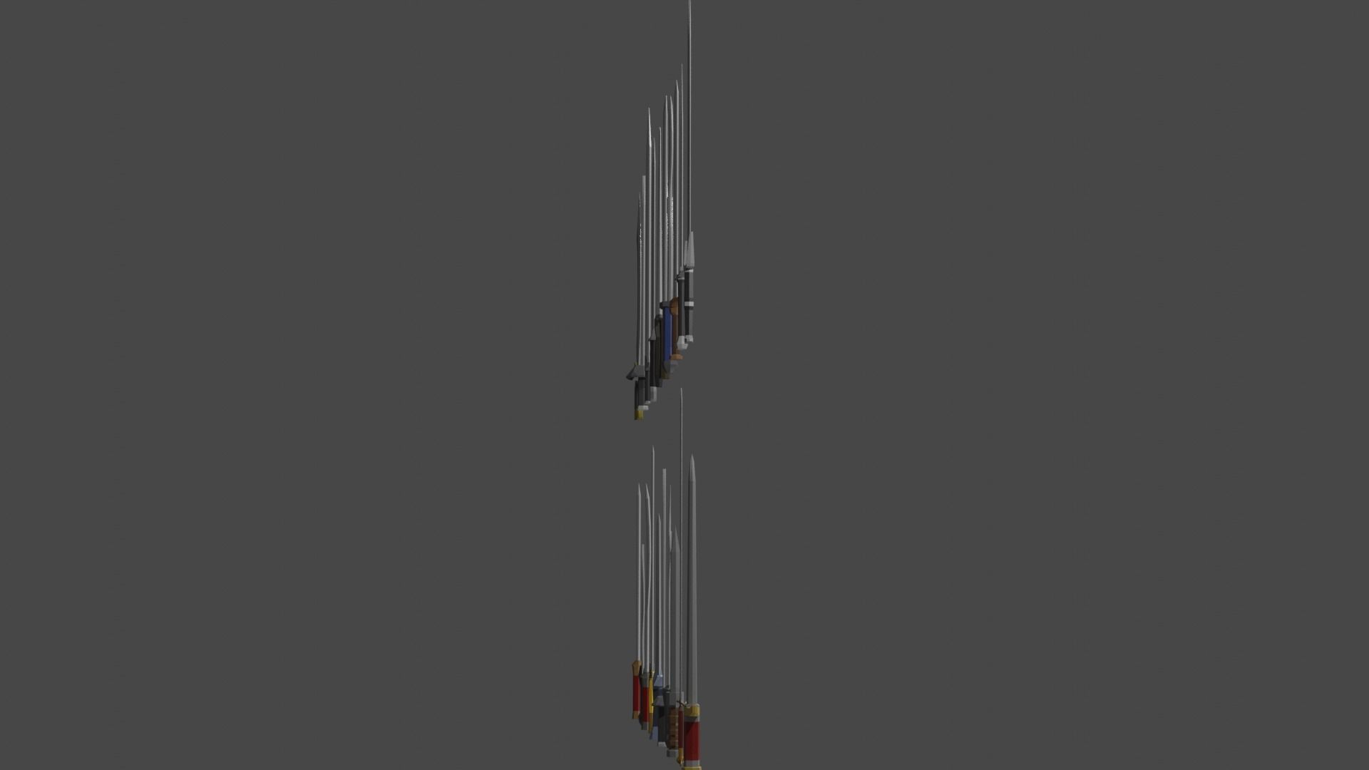 Sword Set Lowpoly Style Low-poly 3D model_21