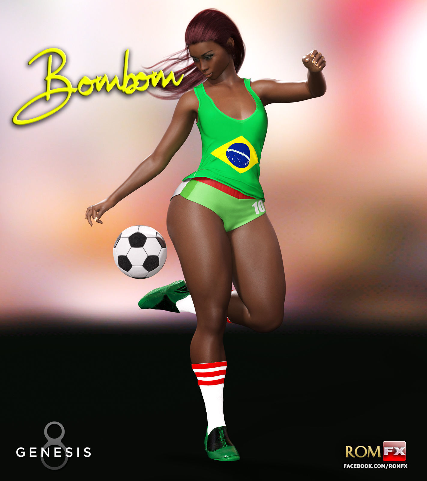 Bombom For G8F 3D model_6