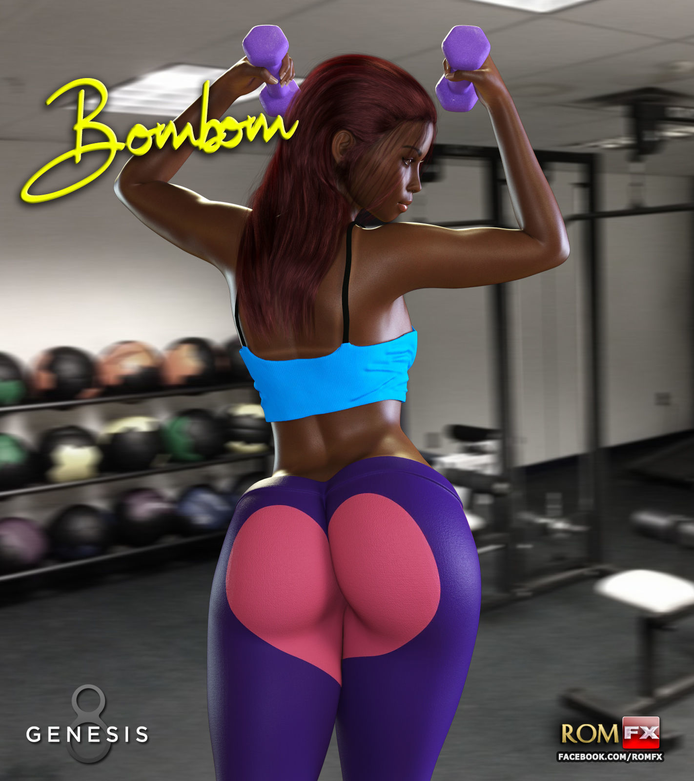Bombom For G8F 3D model_4