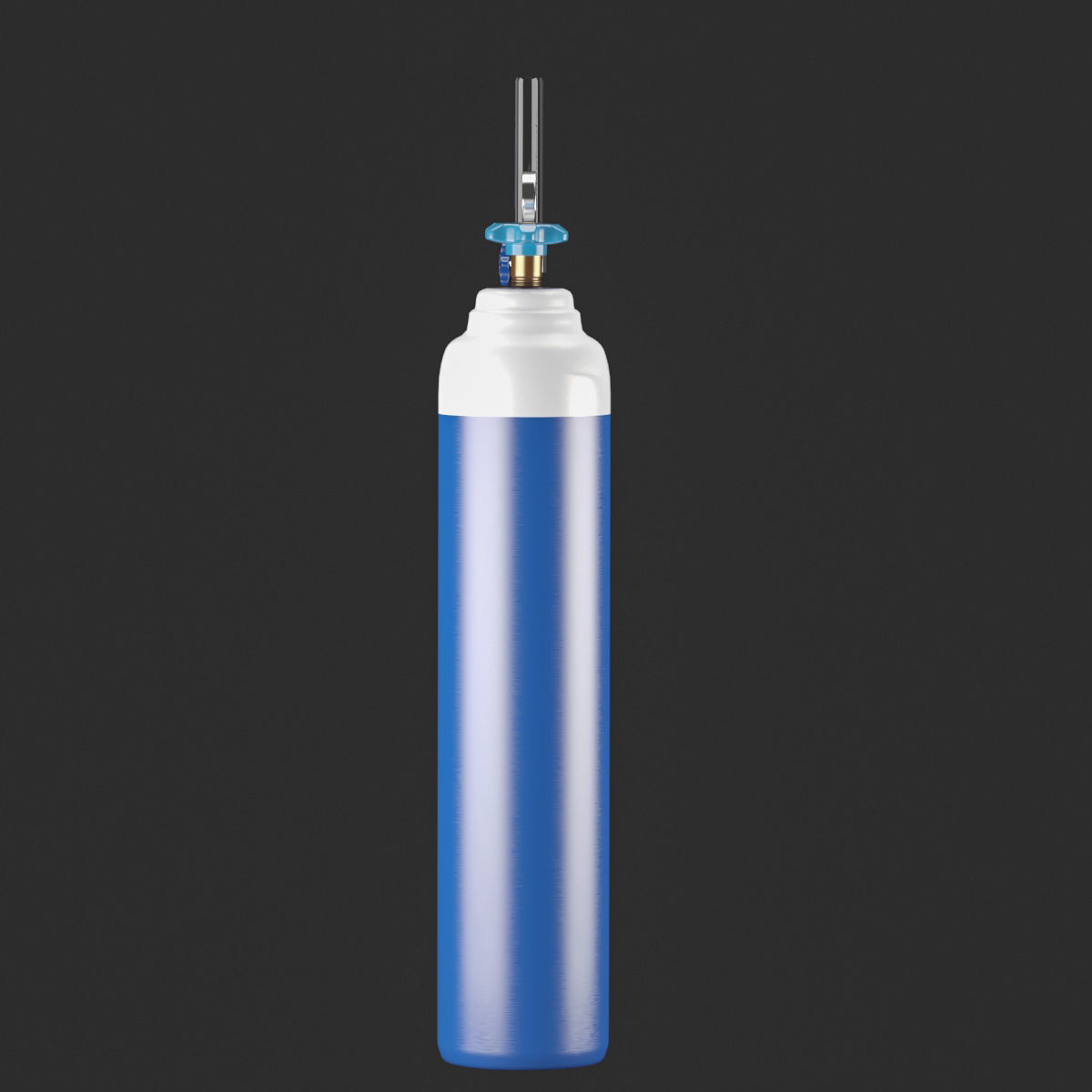 Medical Oxygen Cylinder 3D model Low-poly 3D model_3