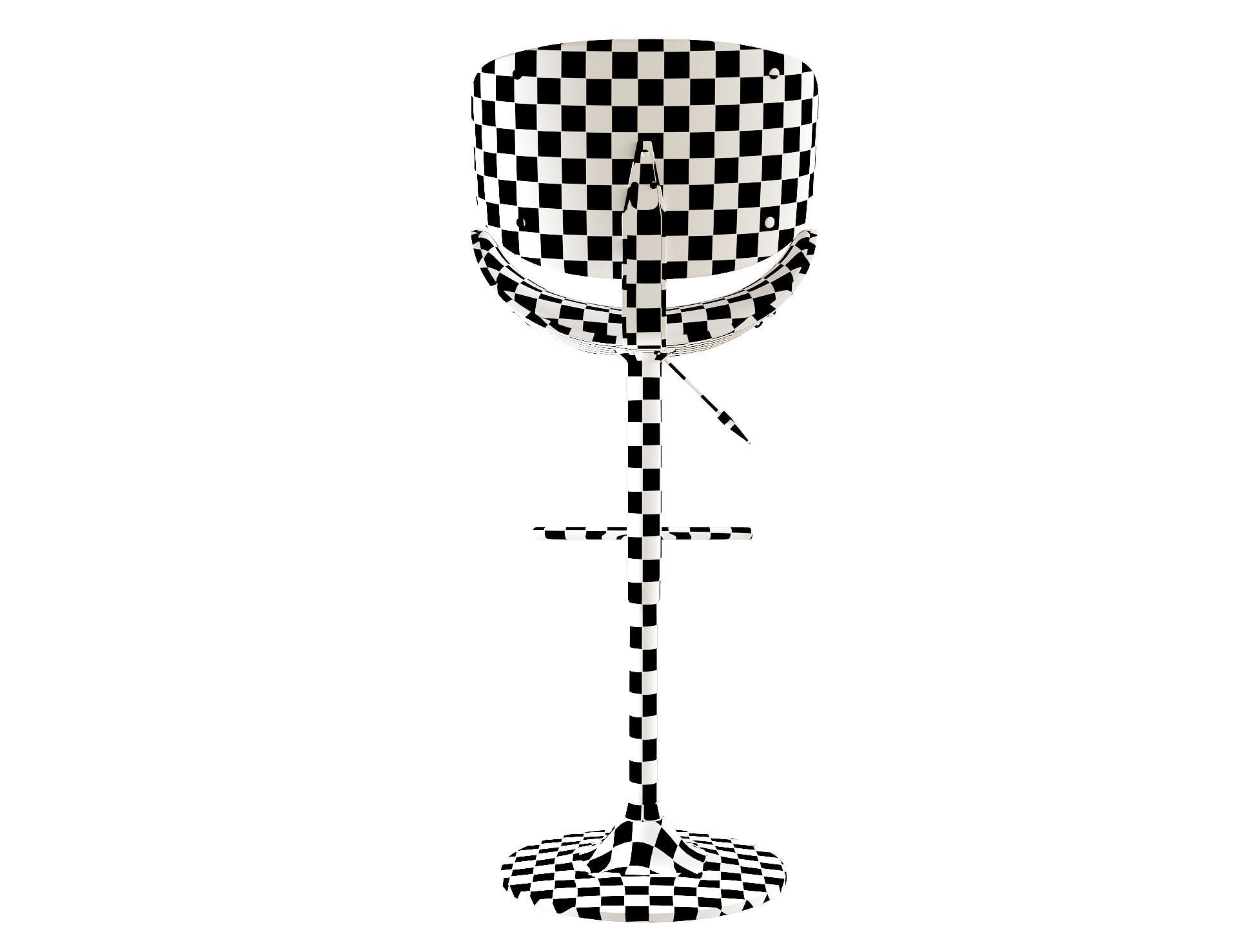 Faux Leather Swivel Bar Stool Black ROTTERDAM 3D model_20