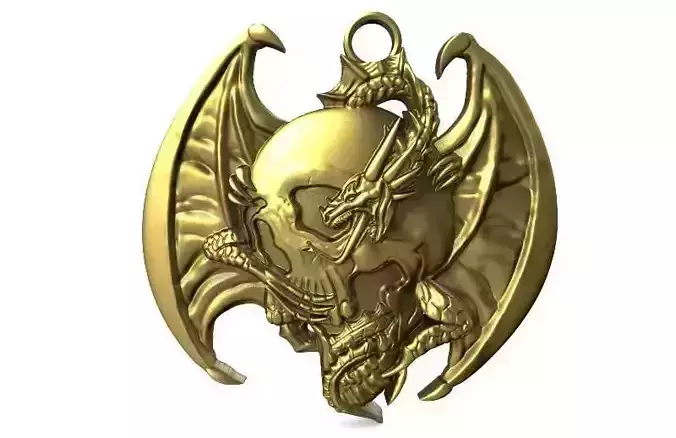 Dragon skull pendant 