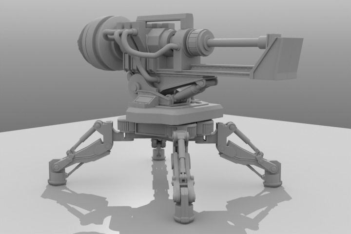 Detailed Mining Drill 3D print model_2