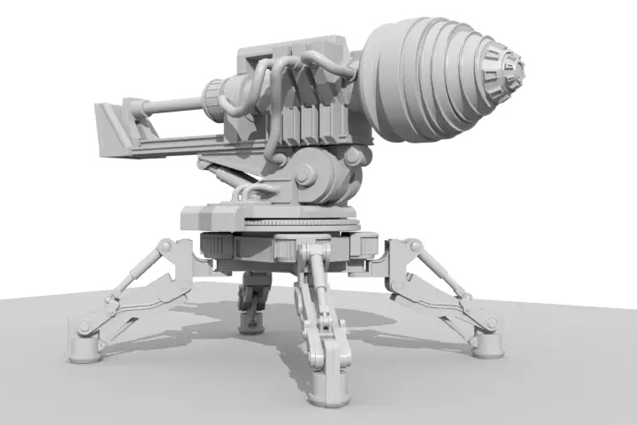 Detailed Mining Drill 3D print model_0