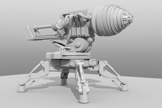 Detailed Mining Drill 3D print model