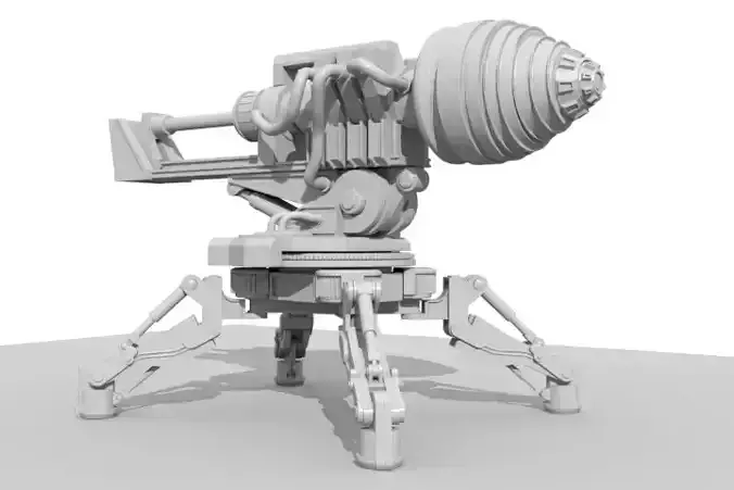 Detailed Mining Drill 3D print model