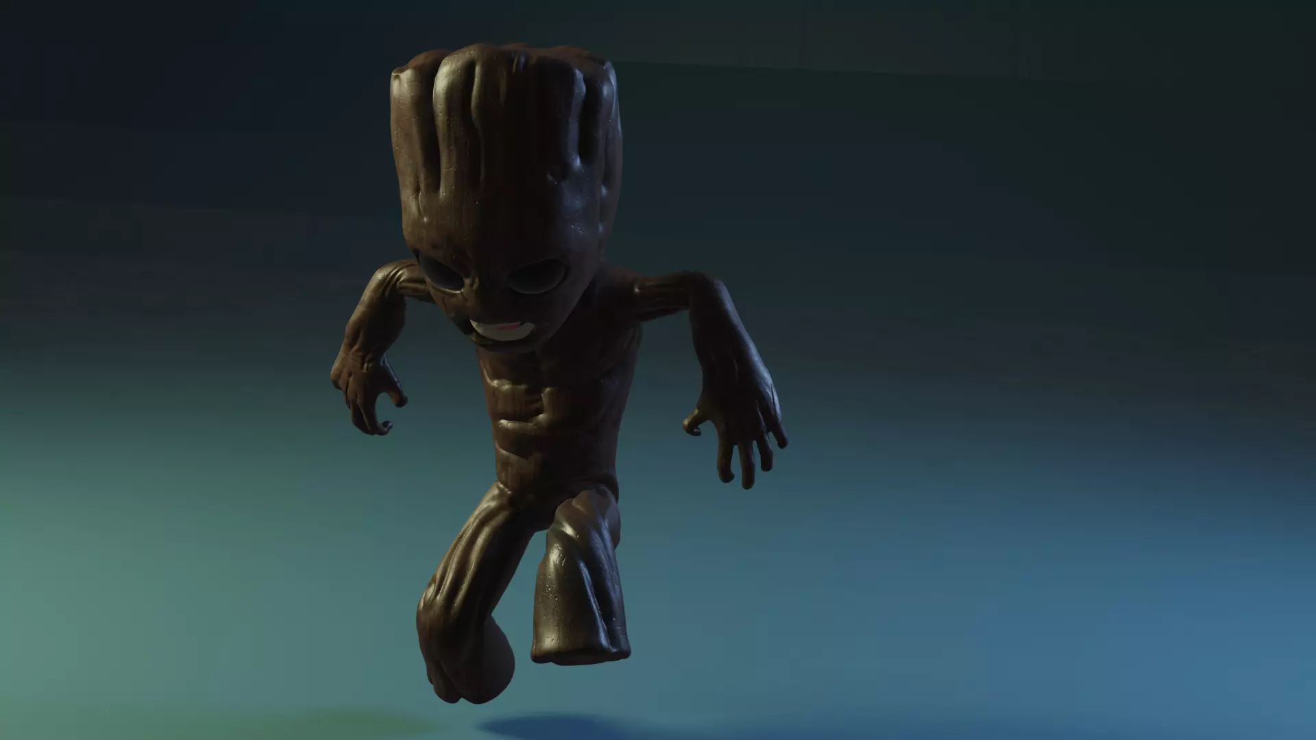 Groot baby Rigged 3D model_0