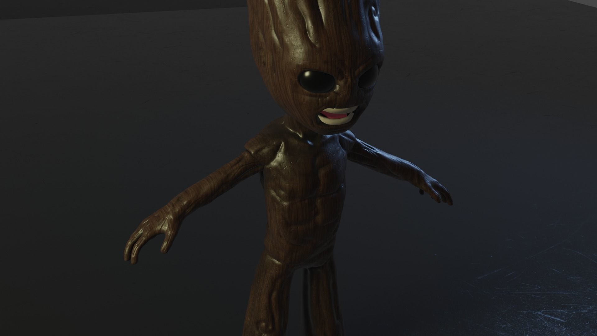 Groot baby Rigged 3D model_2