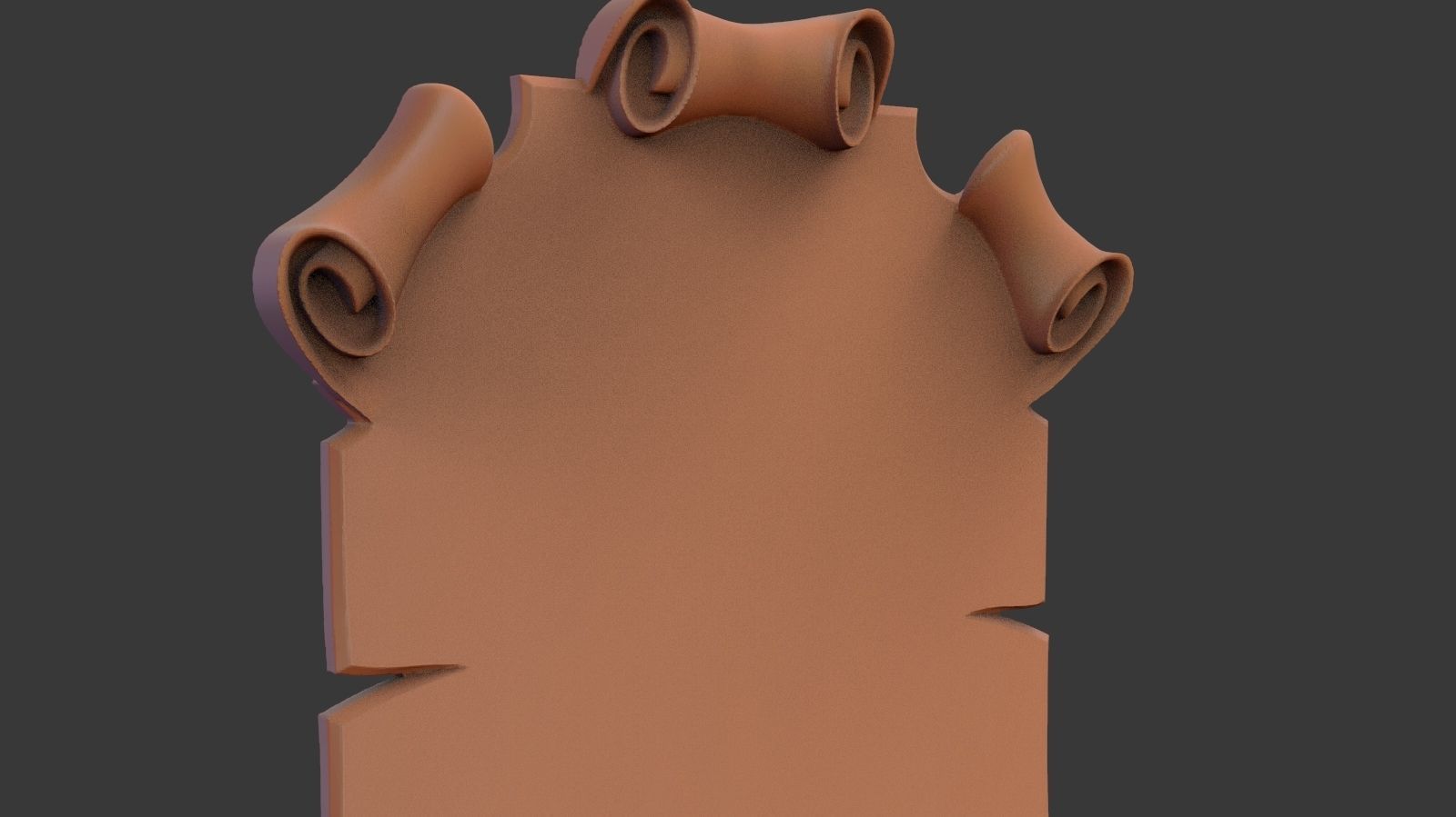 Parchment piece of metal 3D print model_3